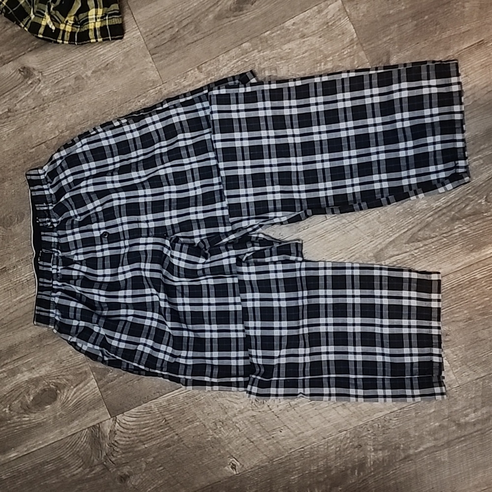 Hanes pajama pants, size 28-30, blue plaid